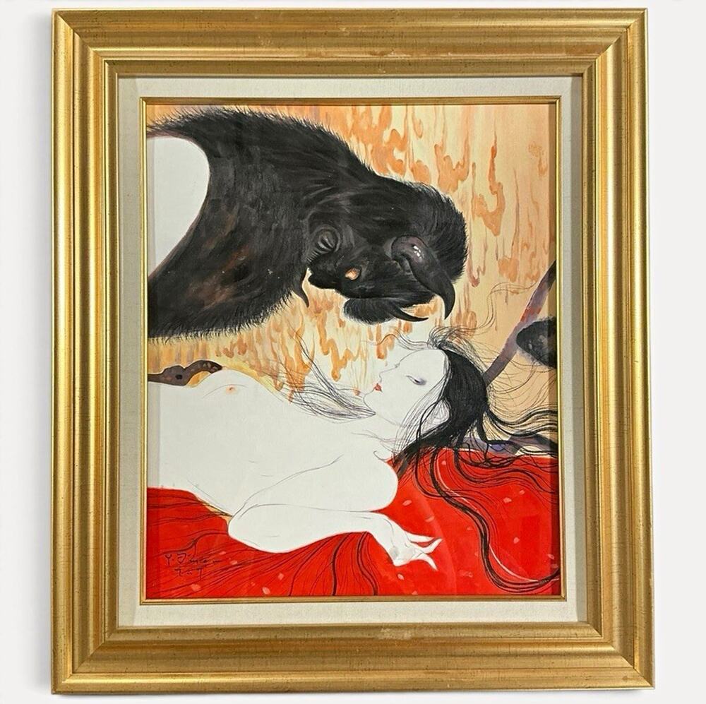 Y. Jiman Recreation Of Yoshitaka Amano's "Demon Lover Framed Acrylic NSFW